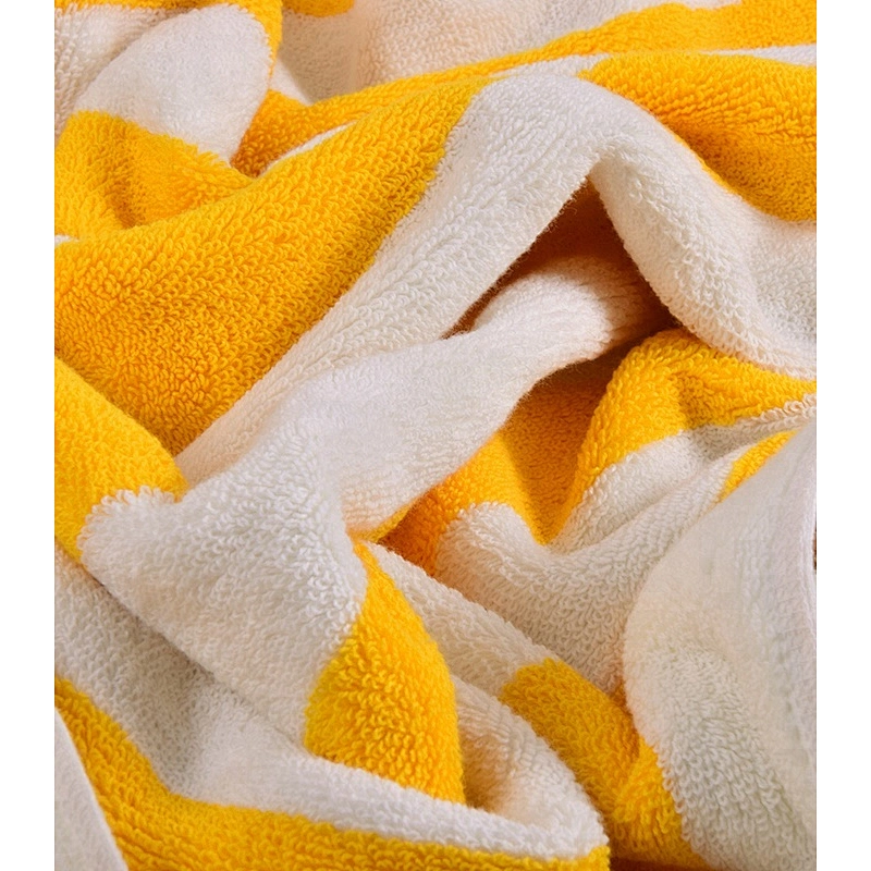 100%cotton yellow stripe pool children bath towel