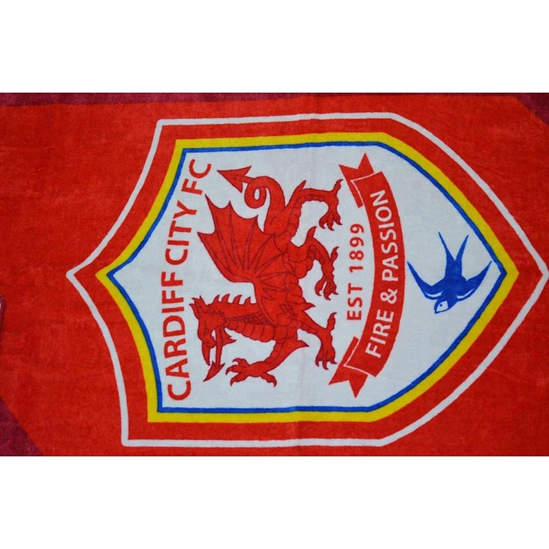 Wholesale Custom Screen printed FC Beach football towel for beach