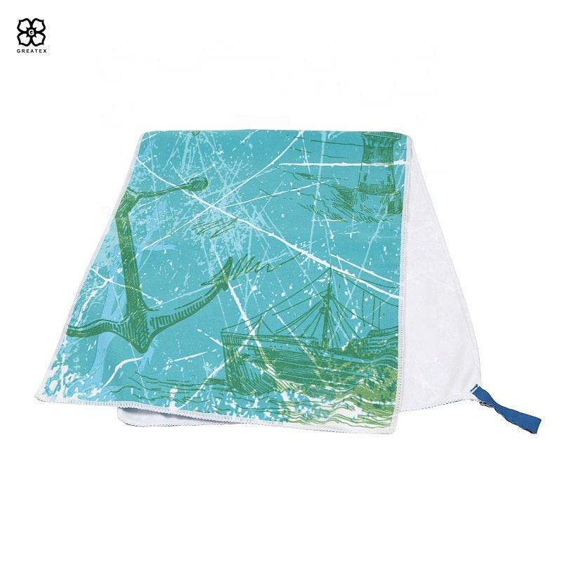 Custom digital print microfiber unique pattern sport gym towel