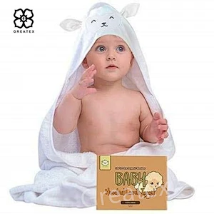 Promotional discount cotton washcloth bathrobe baby hooded towels