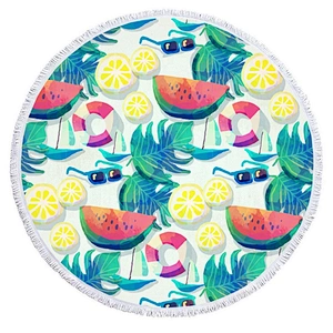 Ins popular style printing microfiber beach swimming shawl towel