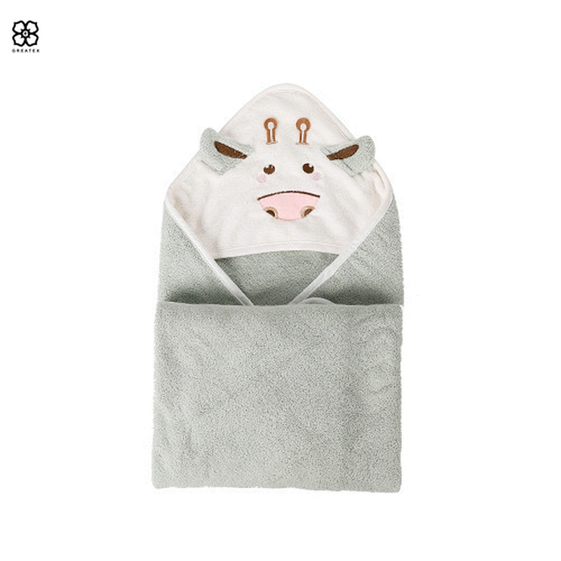 Chinese suppliers skin-friendly funny cartoon pattern children bathrobe washcloth towel