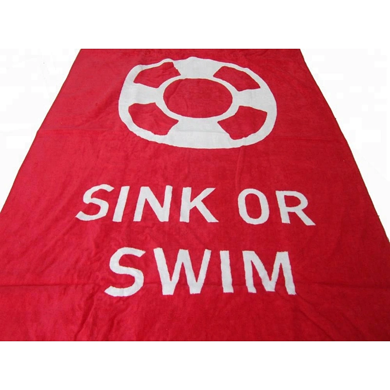 High quality Cotton Custom Brand print Screen printed beach towel