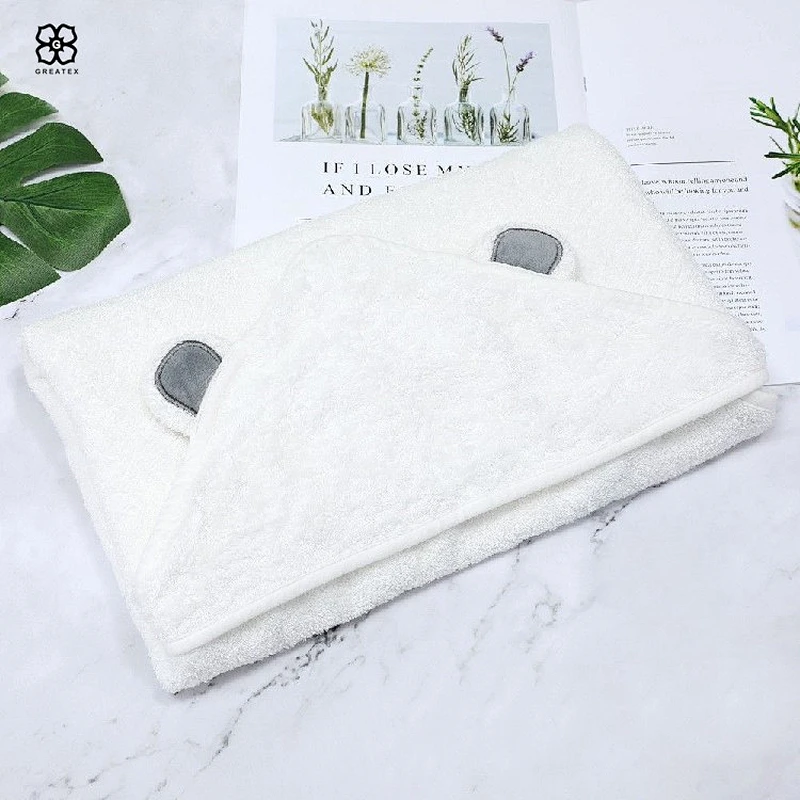 2020 hot sale 100% terry cotton quick-dry kids baby hooded towels