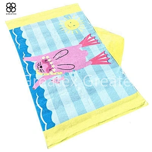 New cute cartoon beach changing robe hooded beach towel for kids