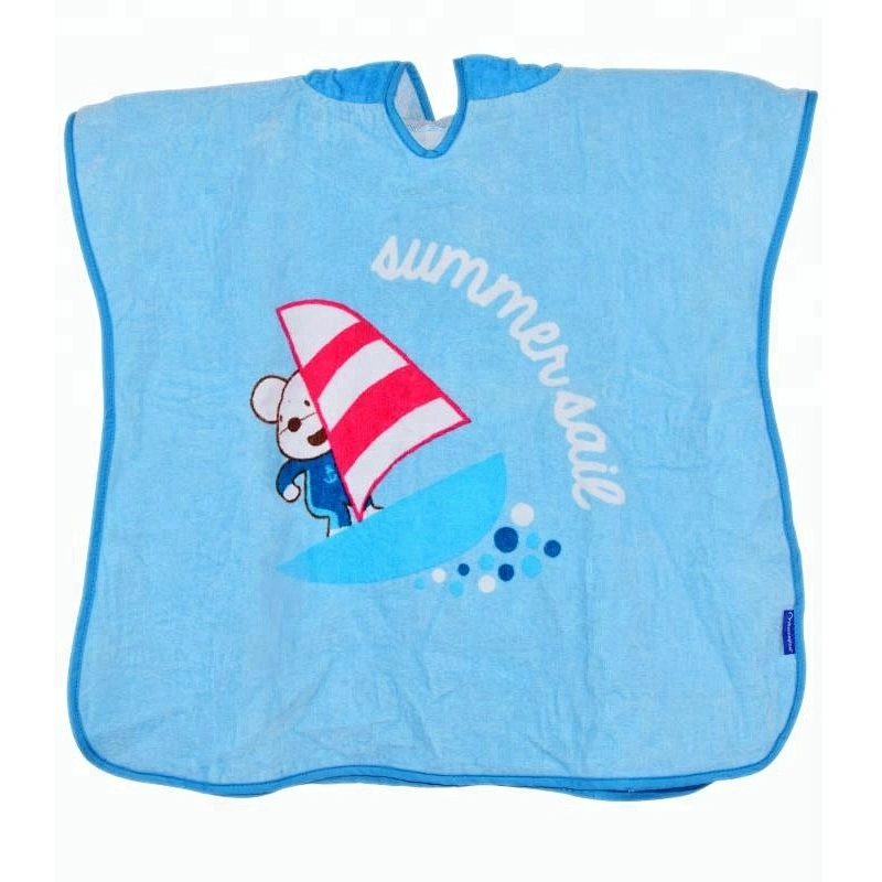 100% Cotton Velvet Reactive print Boy baby hooded beach towel