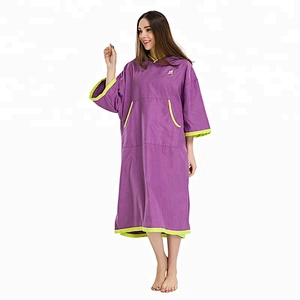 Fast dry Hooded Beach women knitted poncho