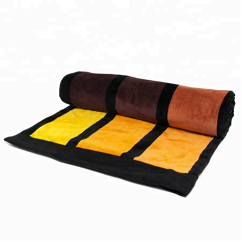 Summer Pool Stripe Cotton velour beach towel