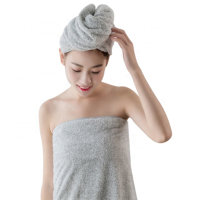 Hot-selling quick dry towels microfiber hair with wrap for salon and spa