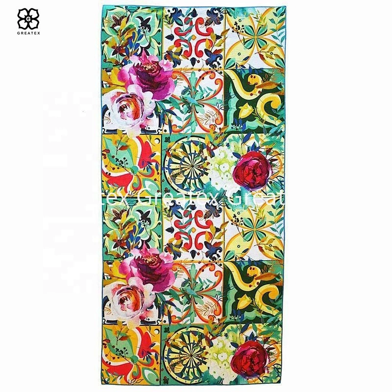 Ins style popular tropical style printing rectangular towel beach towel