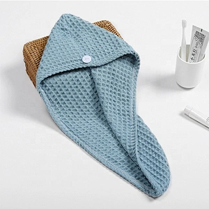 Pineapple blue color microfiber hair towe wrap for spa with custom designs