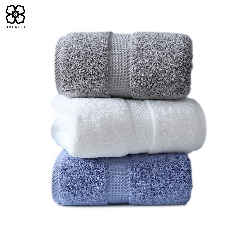 High quality hot selling plain dyed cotton shower bath towel