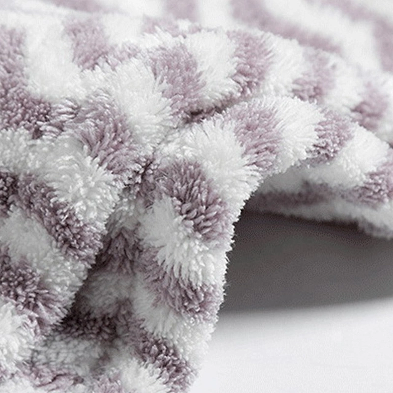 Anti frizz white&grey terry hair towel microfiber with supper absorbent for gifts