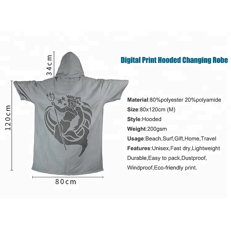 Quick dry Outdoor Dance Robe Surf Changing poncho