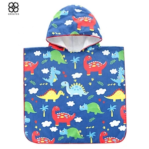 2020 factory wholesale unique cartoon microfiber surfing poncho