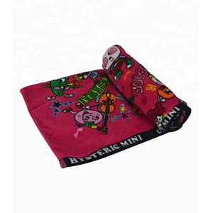 Natural Full color printed Kids funny beach towel