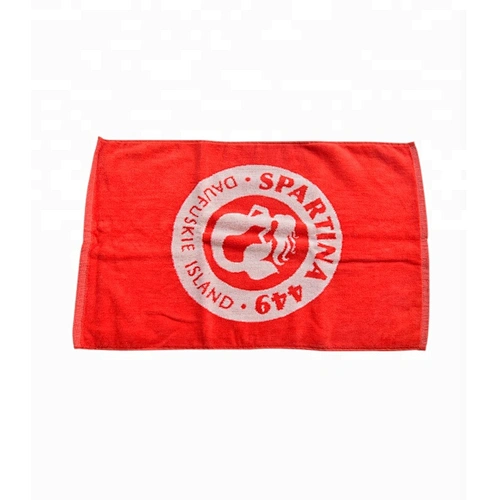 Famous Yarn dyed logo Woven Custom golf towel