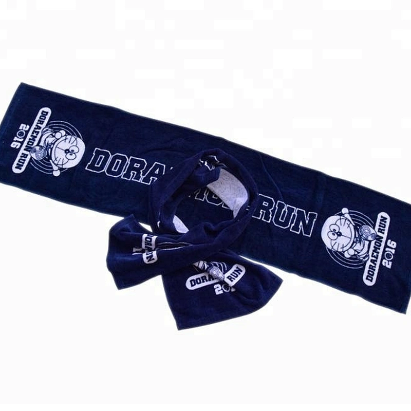 Custom brand promotional 100% cotton sport towel with slogan