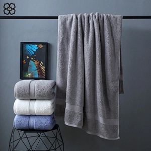 High quality hot selling plain dyed cotton shower bath towel