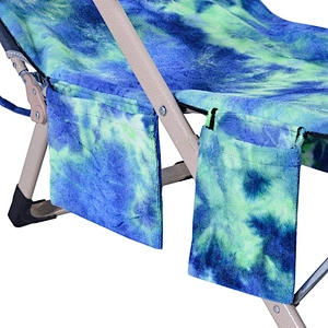 Hot sell rectangle beach microfiber Printed covers chair for holiday,beach