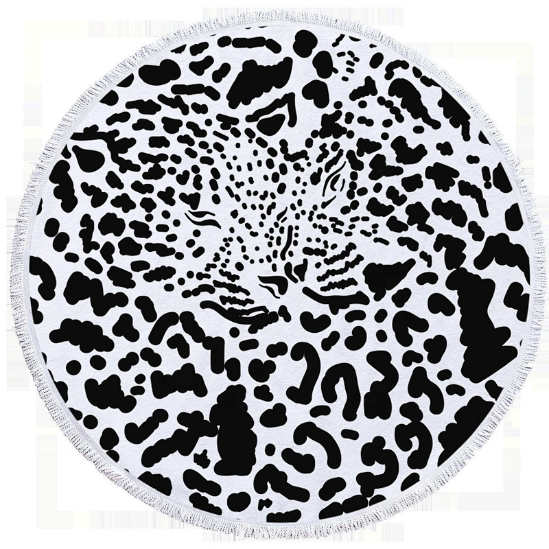 Personalized  large custom print roundish beach towel