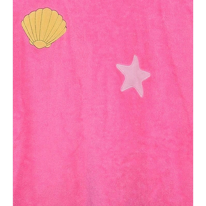 Premium 100%cotton Pink Kids poncho Baby Bath Hooded towel