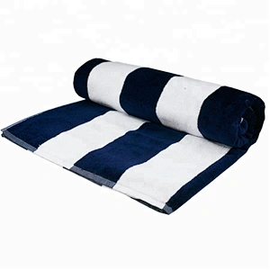 Bright colored Velvet Cotton Cabana Stripe beach towel
