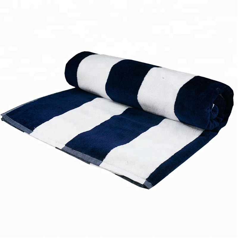 Bright colored Velvet Cotton Cabana Stripe beach towel