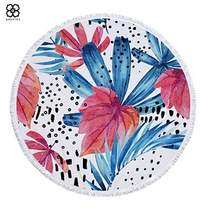 Wholesale high quality digital print round beach towel