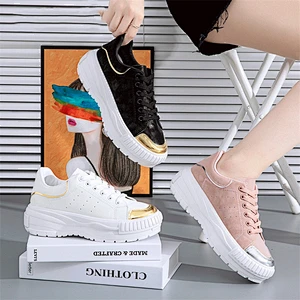 Women Sports Lace-up Thick PVC Outsole Daily Shoes