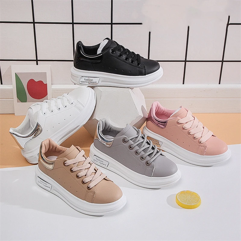 Comfortable Fitting PU Kids Chunky Platform Sneaker