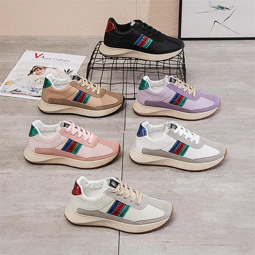 Women Colorblock Sneaker Lace-up Daily Footwear