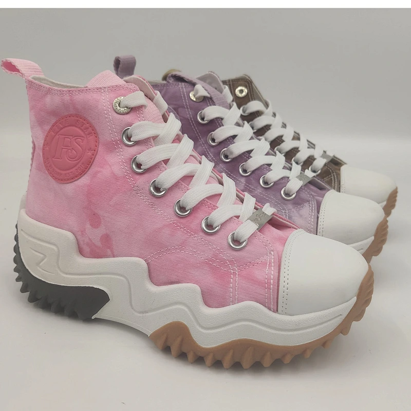 2021 New Canvas Female High-top Dual Colors Sole  Shoes