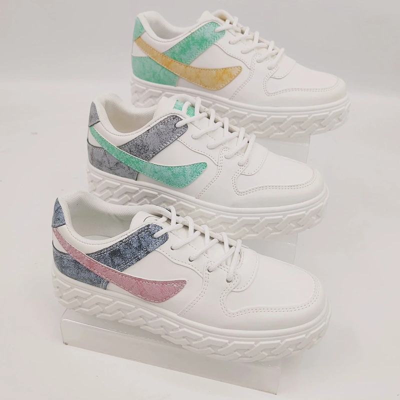 New Design Custom Logo Women's Mixed Color Sneaker
