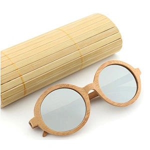 Retro custom engrave logo wood and bamboo wholesale wood sunglasses 2019