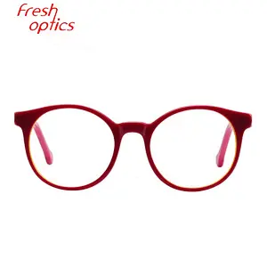 2020 most popular round acetate kids eye glasses optical frames