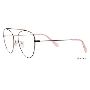 Latest top rated full circle eyeglasses metal optical frames for promotions