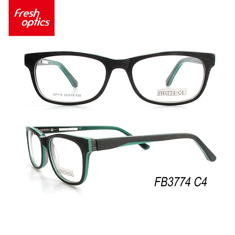 FB3774 Acetate Contracted Design Optical Frame With Width Temple