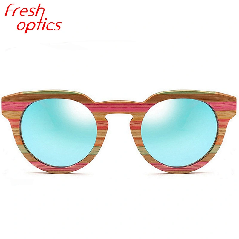 Custom hand made printed fashionable polarized sun glasses Eco-friendly bamboo sunglasses