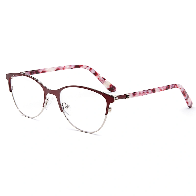 hot sale stainless steel  ready stock 1 piece optical eyeglasses frames for women