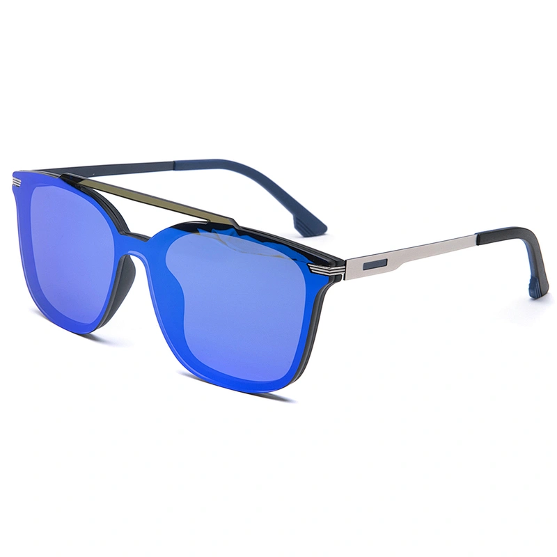 polarized mirror lens double bridge glasses frmes TR90 sunglasses for men