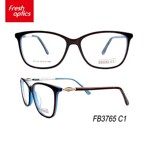 FB3765 New Model Acetate Frames Optical Eyewear With Bead Sheet Flower