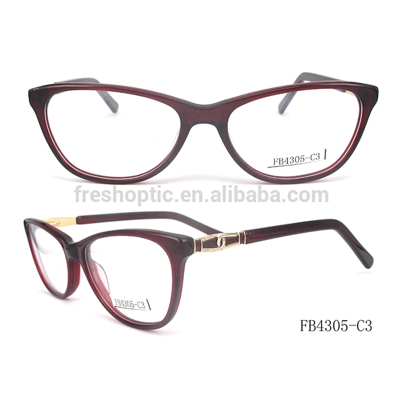 FB4305 Decorated glasses optical frame china eyewear manufacturer acetate material eyeglasses
