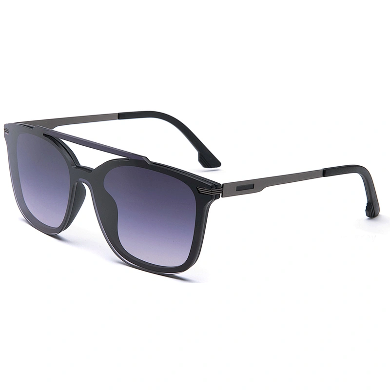 polarized mirror lens double bridge glasses frmes TR90 sunglasses for men
