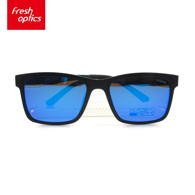 Low price uv400 advertising mirror TR 90 clip on sunglasses