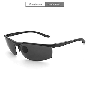 Aluminum men's rimless sunglasses polarized coating  cycling driving sport sunglasses for men
