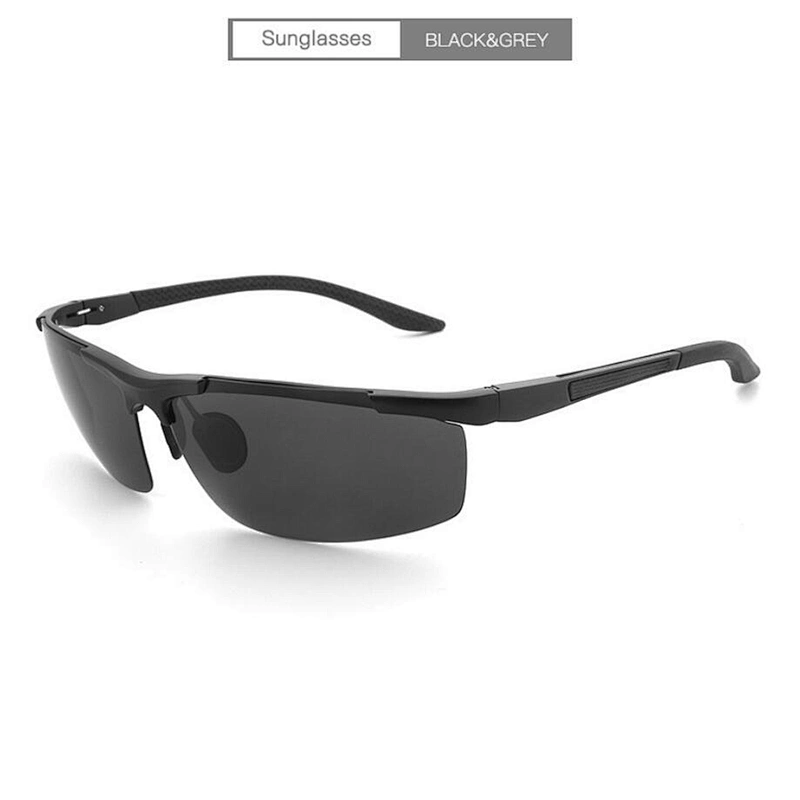 Aluminum men's rimless sunglasses polarized coating  cycling driving sport sunglasses for men