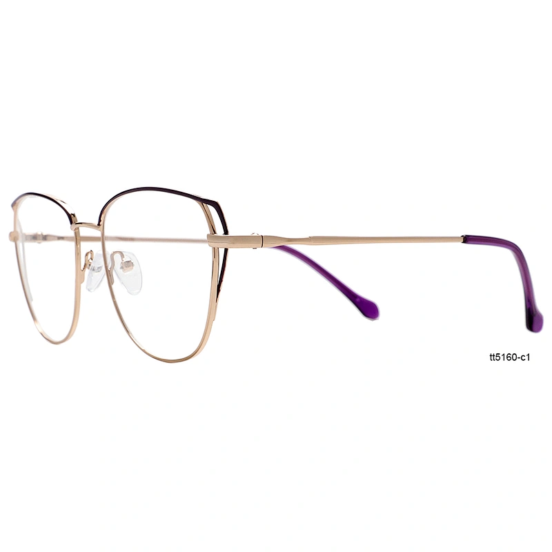 designer gold cat eye men women's prescription metal eyeglasses eyewear optical frames