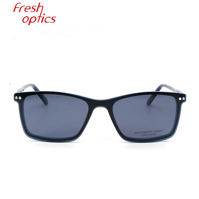 New acetate magnetic clip on polarized UV400 sunglasses