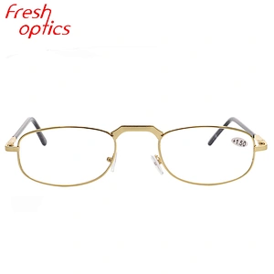Cheap prescription metal frames iron reading glasses for men and women ready to ship